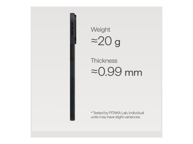 Funda PITAKA Ultra-Slim MagSafe para iPhone 17, color negro y gris.