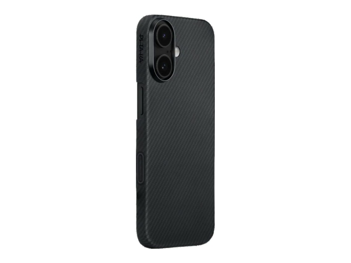 Capa PITAKA Ultra-Fina MagSafe para iPhone 17 preta e cinza
