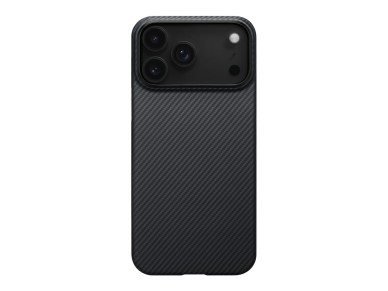 Funda PITAKA Ultra-Slim MagSafe para iPhone 17 Pro, color negro y gris.