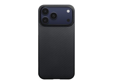 Funda PITAKA Ultra-Slim MagSafe para iPhone 17 Pro Max, color negro y gris.