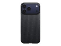 Funda PITAKA Ultra-Slim MagSafe para iPhone 17 Pro Max, color negro y gris.