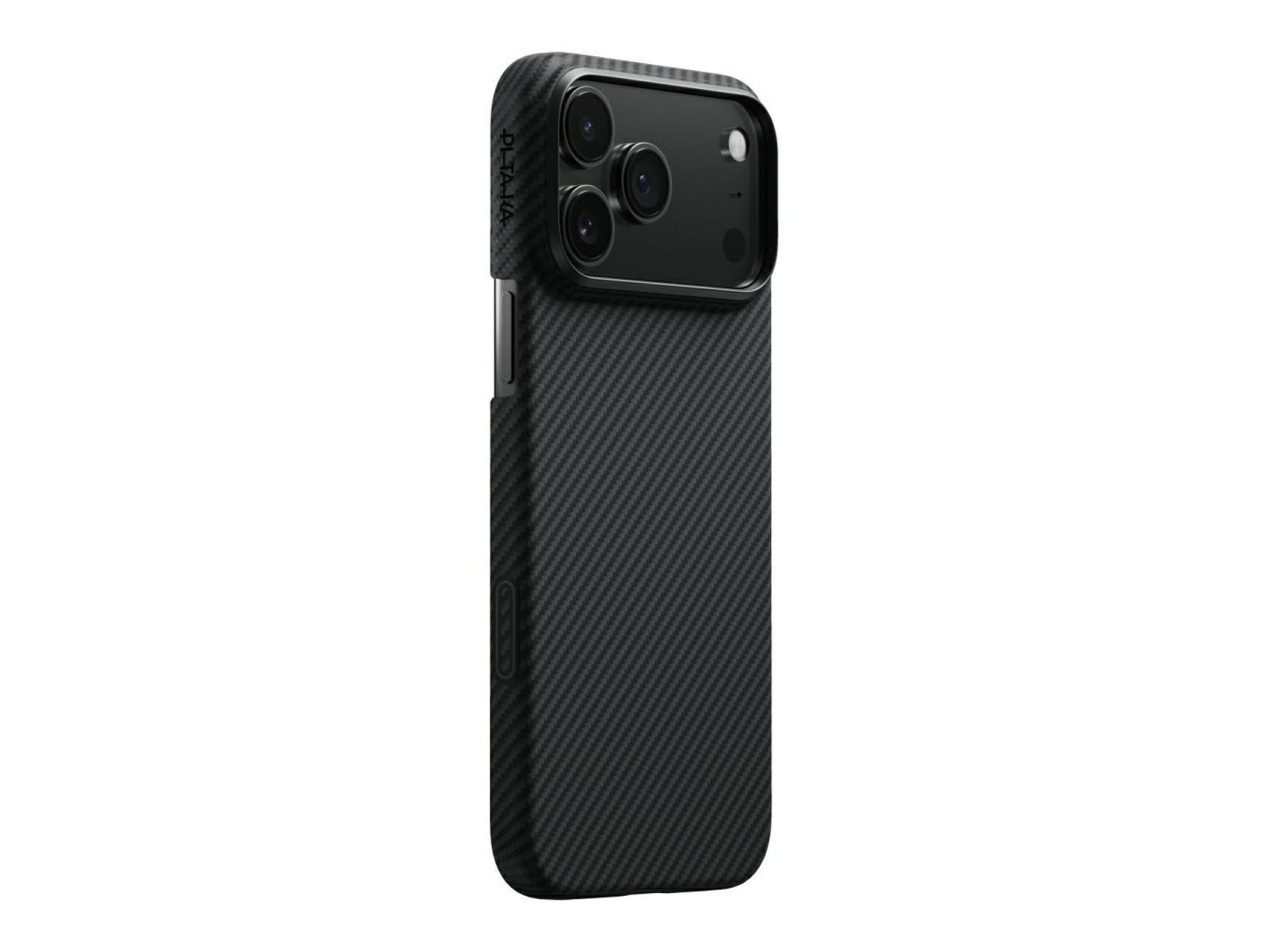 Capa PITAKA Ultra-Fina MagSafe para iPhone 17 Pro preta e cinza