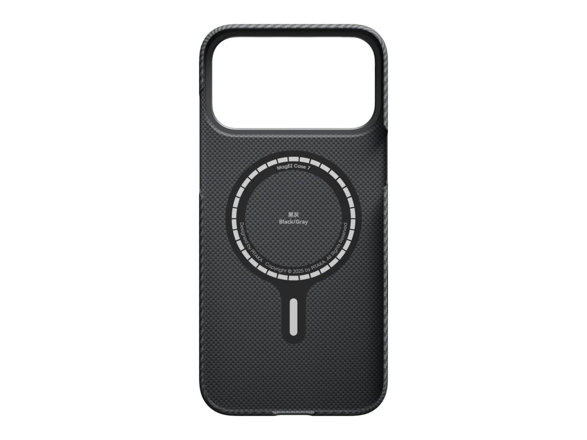 Funda PITAKA Ultra-Slim MagSafe para iPhone 17 Pro Max, color negro y gris.