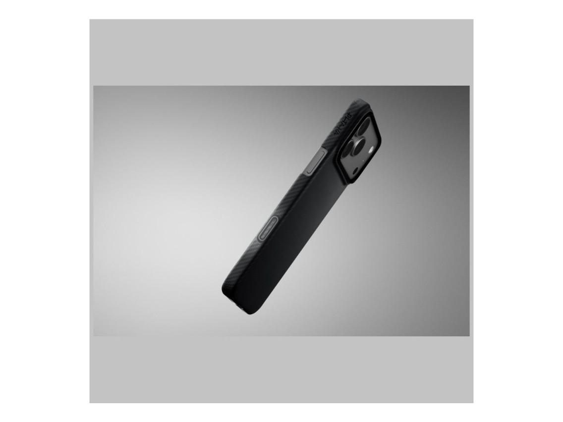 Funda PITAKA Ultra-Slim MagSafe para iPhone 17 Pro Max, color negro y gris.
