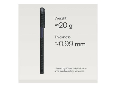 Funda PITAKA Ultra-Slim MagSafe para iPhone 17 Pro Max, color negro y gris.