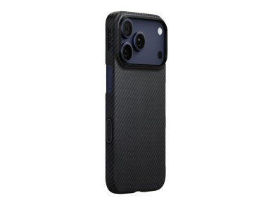 Funda PITAKA Ultra-Slim MagSafe para iPhone 17 Pro Max, color negro y gris.