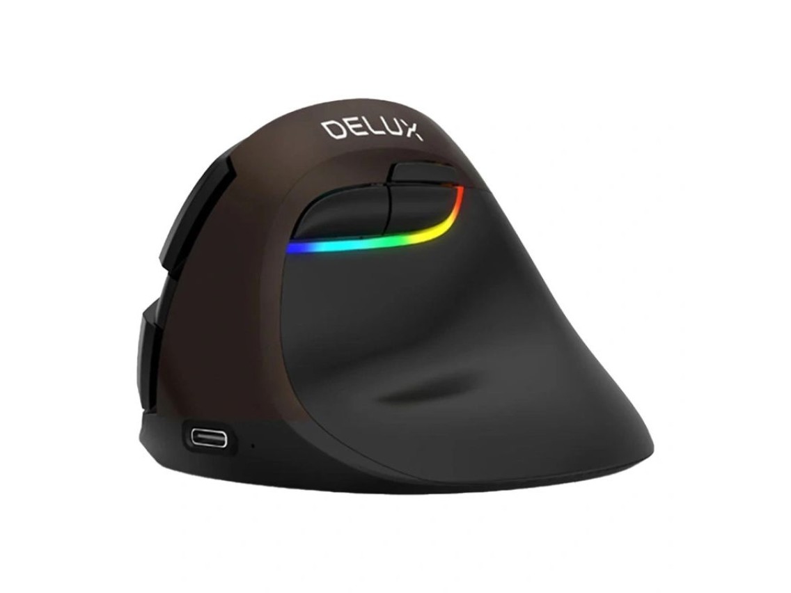 Delux M618Mini Gold Ergonomic Mouse (USB / Bluetooth / 2.4G)