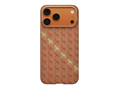 Capa PITAKA Happiness Rides Edge MagSafe para iPhone 17 Pro âmbar Capa PITAKA Happiness Rides Edge MagSafe para iPhone 17 Pro âmbar