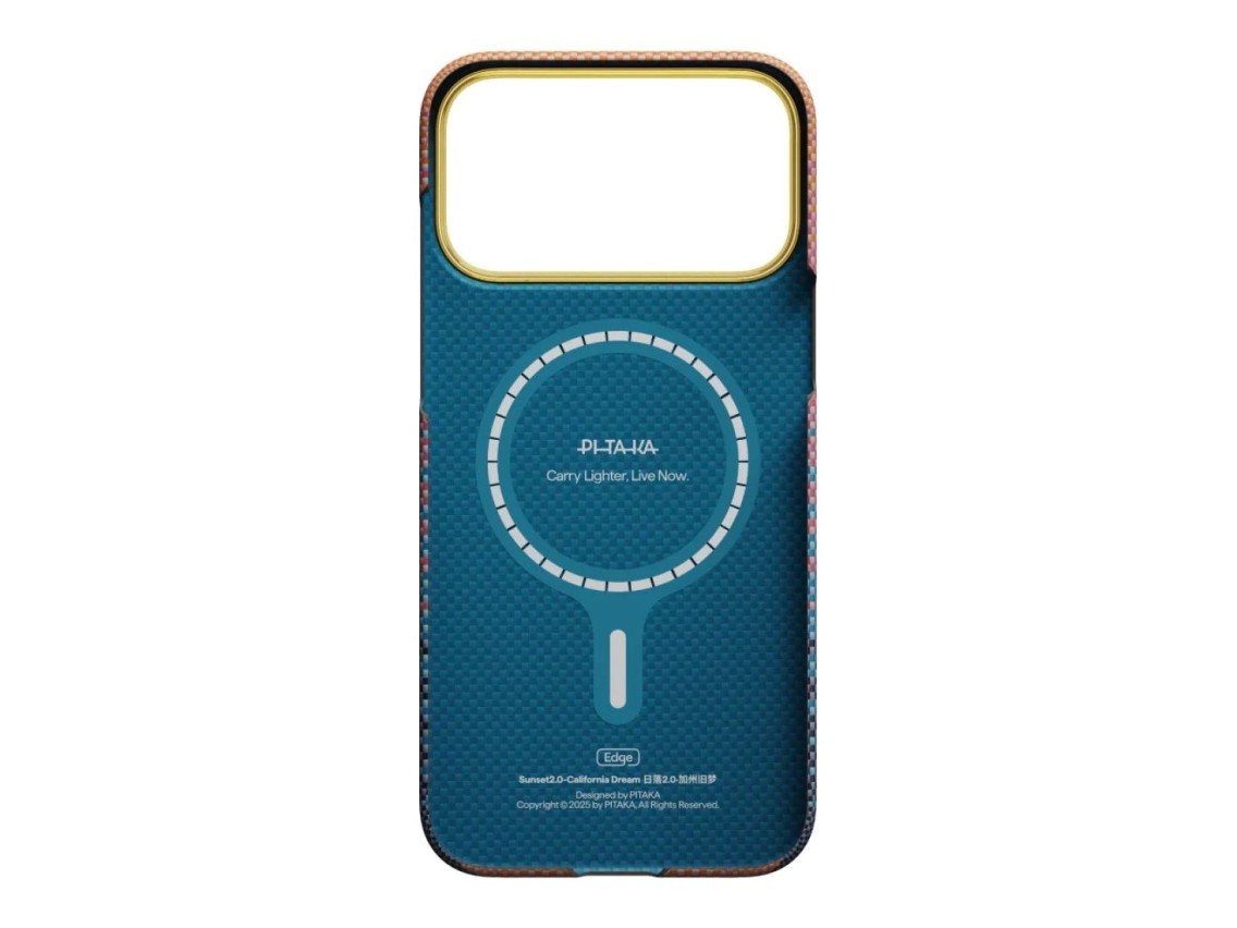 Capa PITAKA Edge Case California Dream 05 para iPhone 17 Pro Max pôr do sol