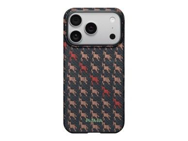 Capa PITAKA Edge Case Happiness Rides In para iPhone 17 Pro Max ebon kylin