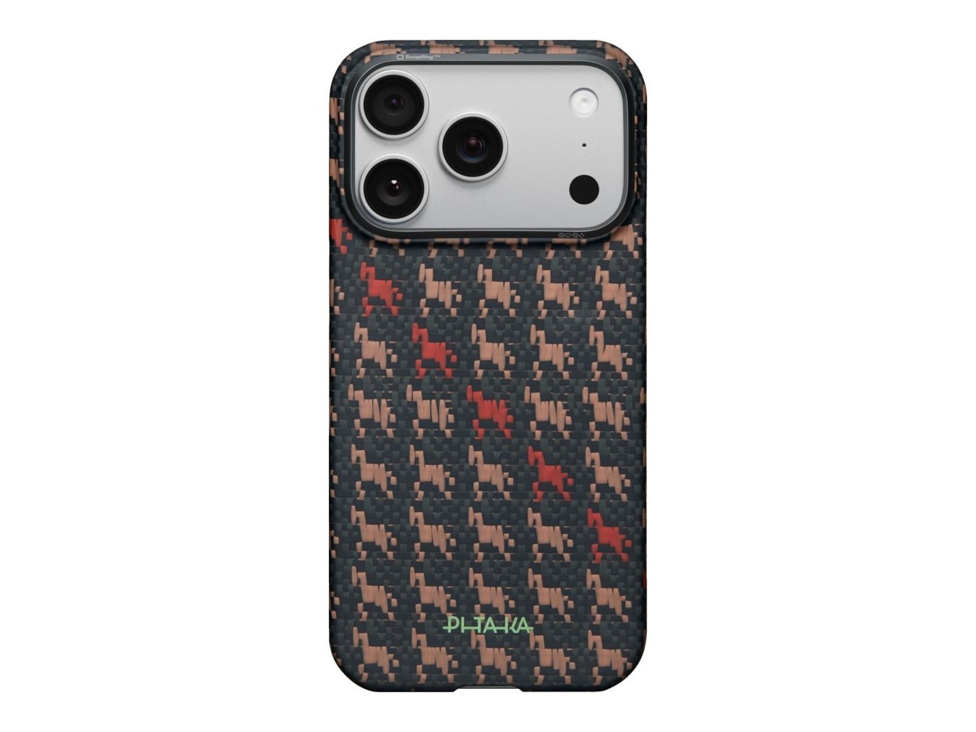 Capa PITAKA Edge Case Happiness Rides In para iPhone 17 Pro Max ebon kylin