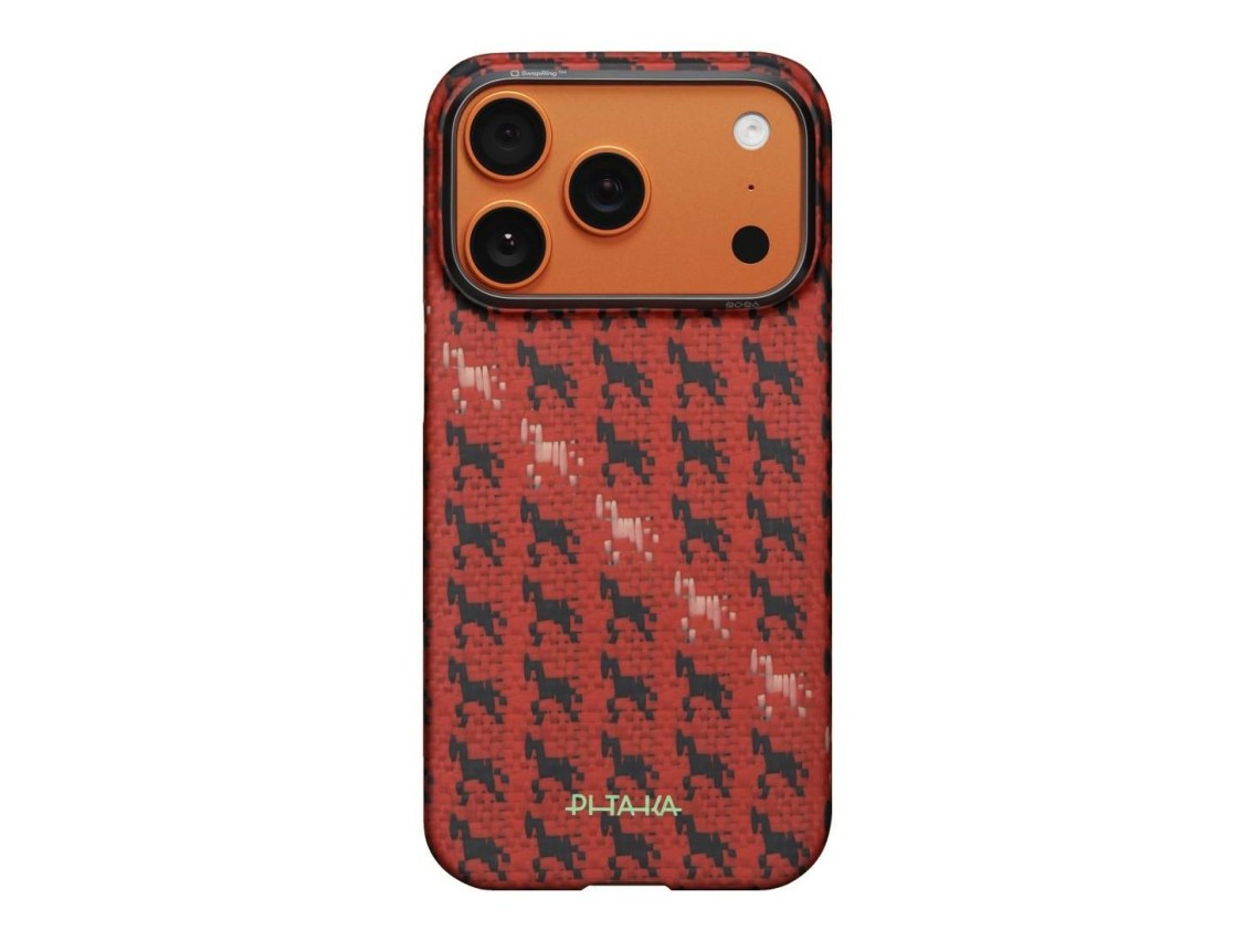 Case PITAKA Edge Case Happiness Rides In for iPhone 17 Pro cinnabar steed
