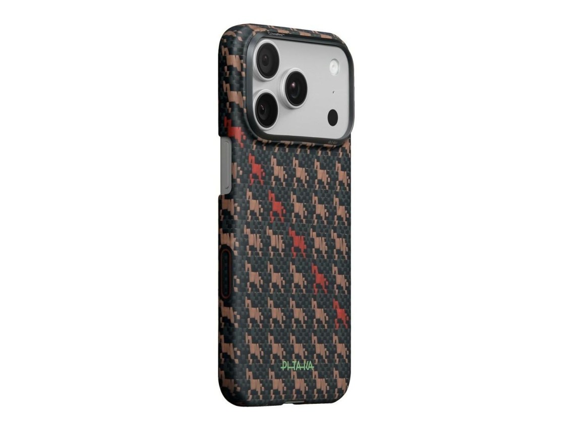 Funda PITAKA Edge Case Happiness Rides In para iPhone 17 Pro Max ebon kylin