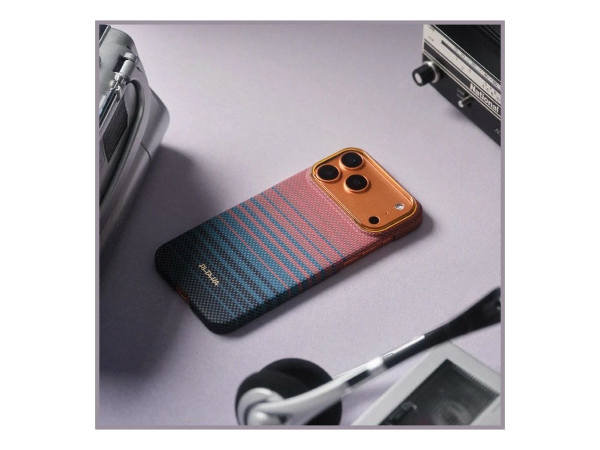 Capa PITAKA Edge Case California Dream 05 para iPhone 17 Pro Max pôr do sol