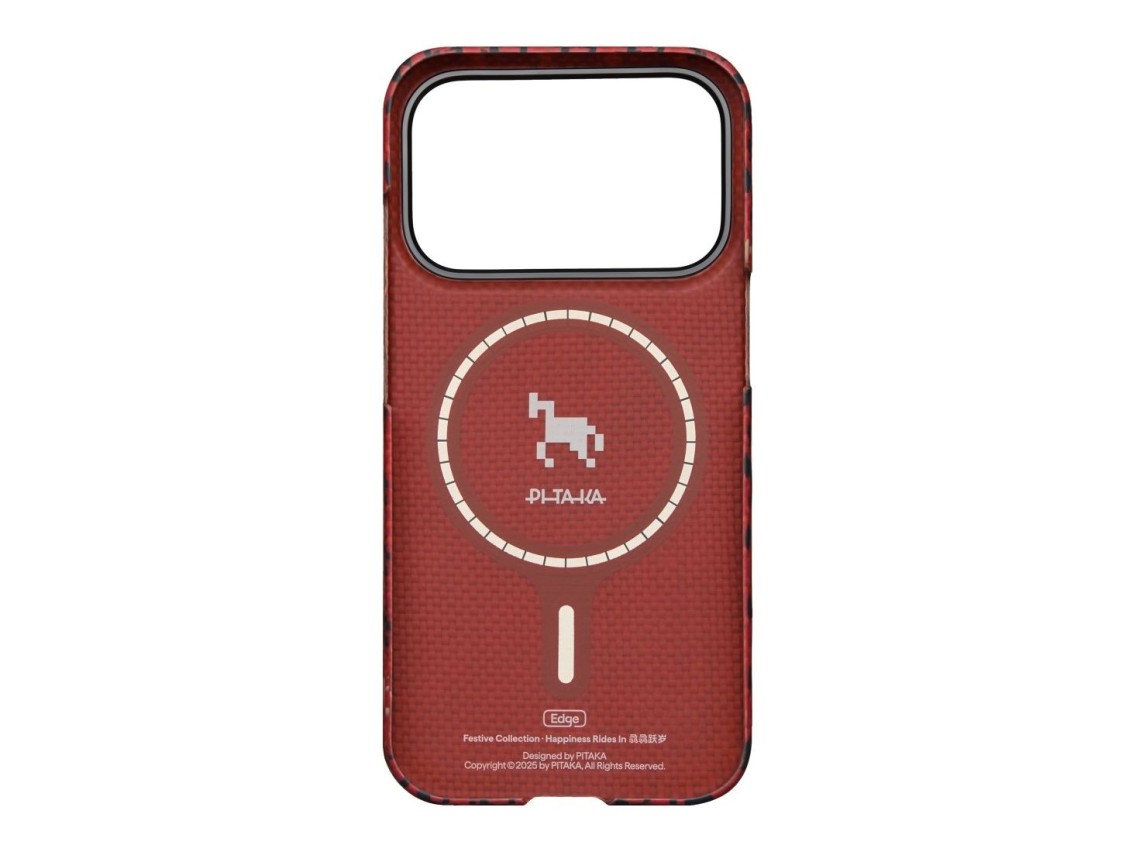 Case PITAKA Edge Case Happiness Rides In for iPhone 17 Pro cinnabar steed