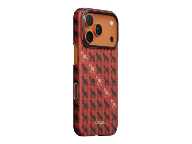 Capa PITAKA Edge para iPhone 17 Pro, cor cin�brio.