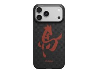 Capa PITAKA Edge com estampa de cavalo em tinta para iPhone 17 Pro.