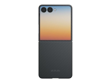 Funda PITAKA Edge para Samsung Galaxy Z Flip8, color negro-gris Funda PITAKA Edge para Samsung Galaxy Z Flip8, color negro-gris