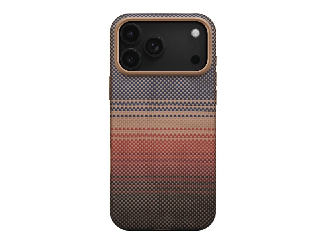 Funda PITAKA Aramid UltraGuard Moonrise MagSafe para iPhone 17 Pro puesta de sol