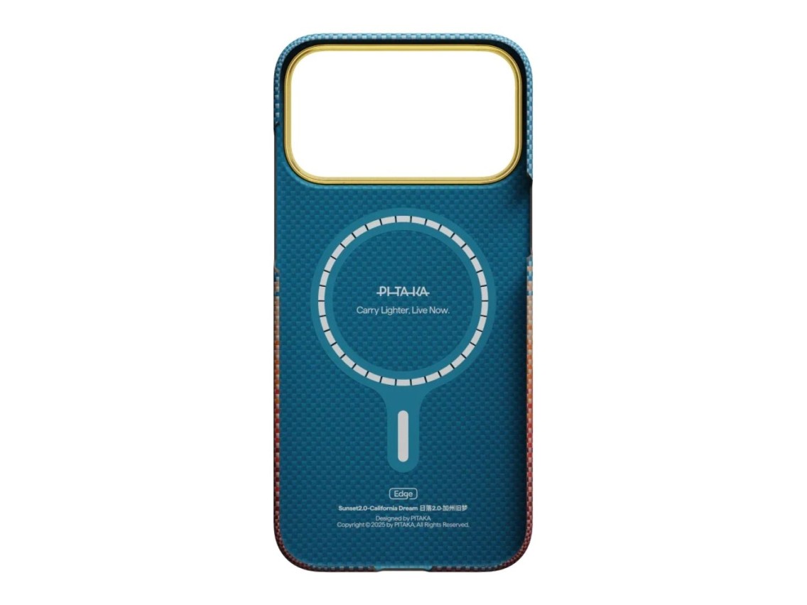 Capa PITAKA Edge Case California Dream 02 para iPhone 17 Pro Max pôr do sol