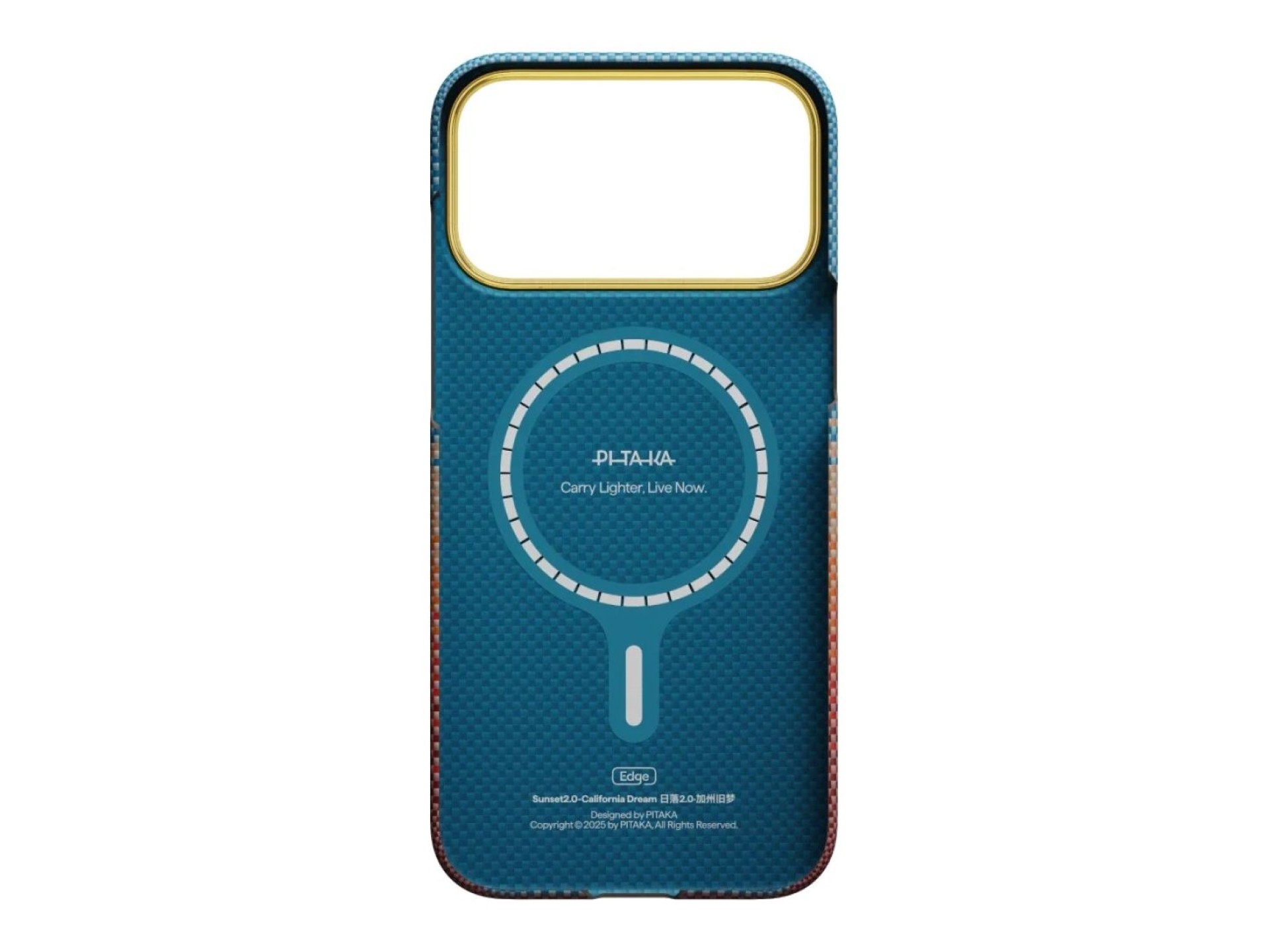 Capa PITAKA Edge Case California Dream 02 para iPhone 17 Pro Max pôr do sol