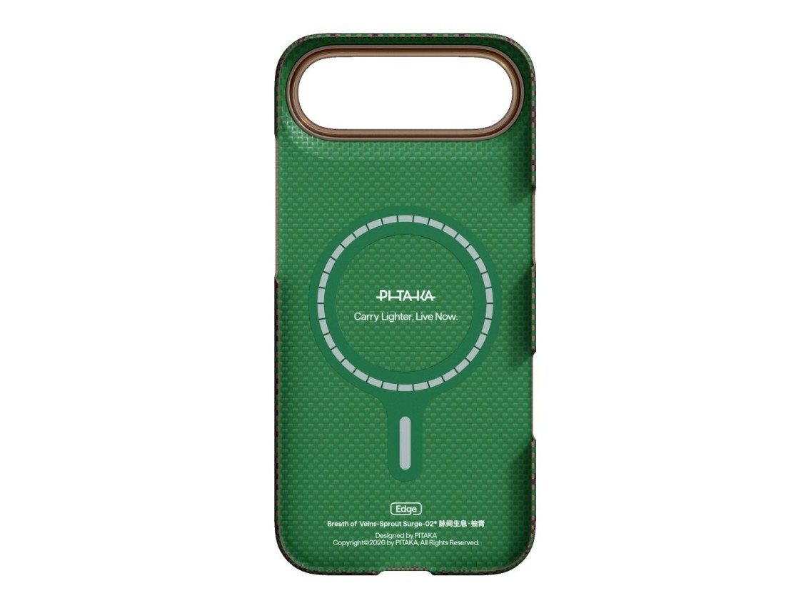 Capa PITAKA Edge Case Etui Breath of Veins para iPhone Air sprout surge