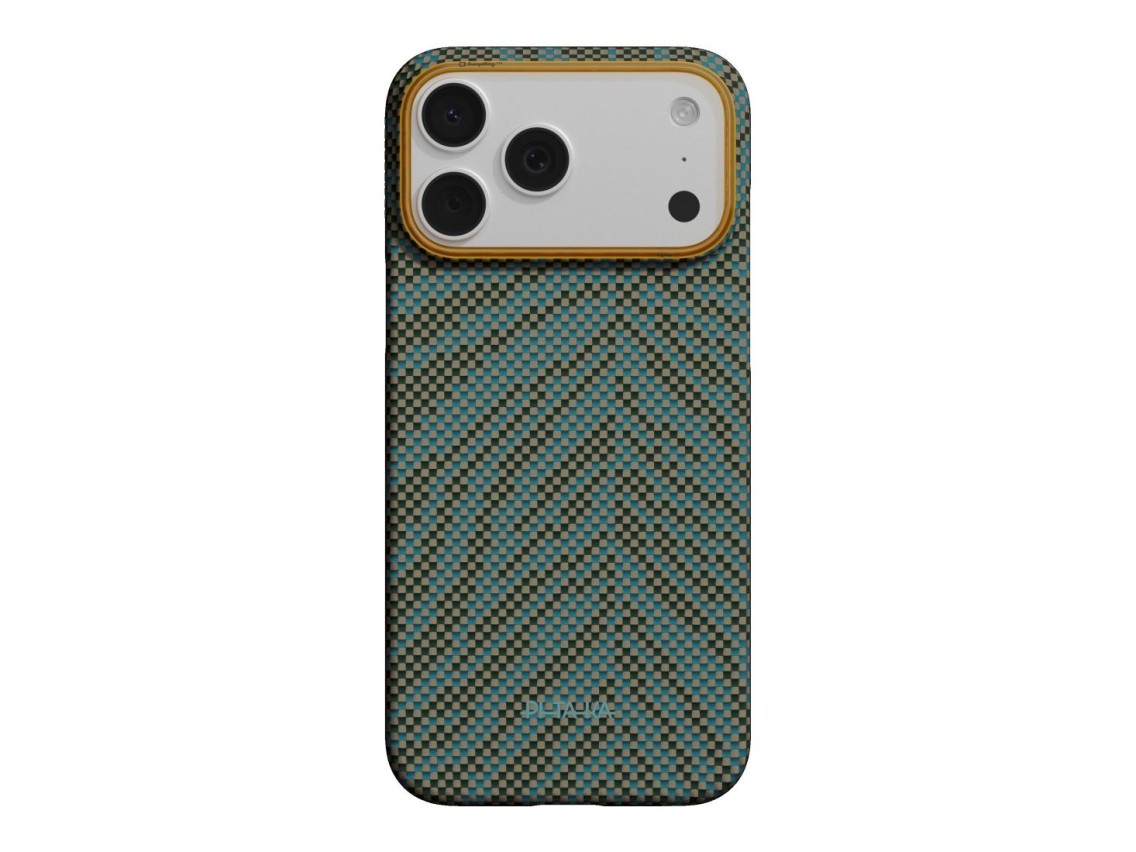 Case PITAKA Edge Case Etui Breath of Veins for iPhone 17 Pro dive green