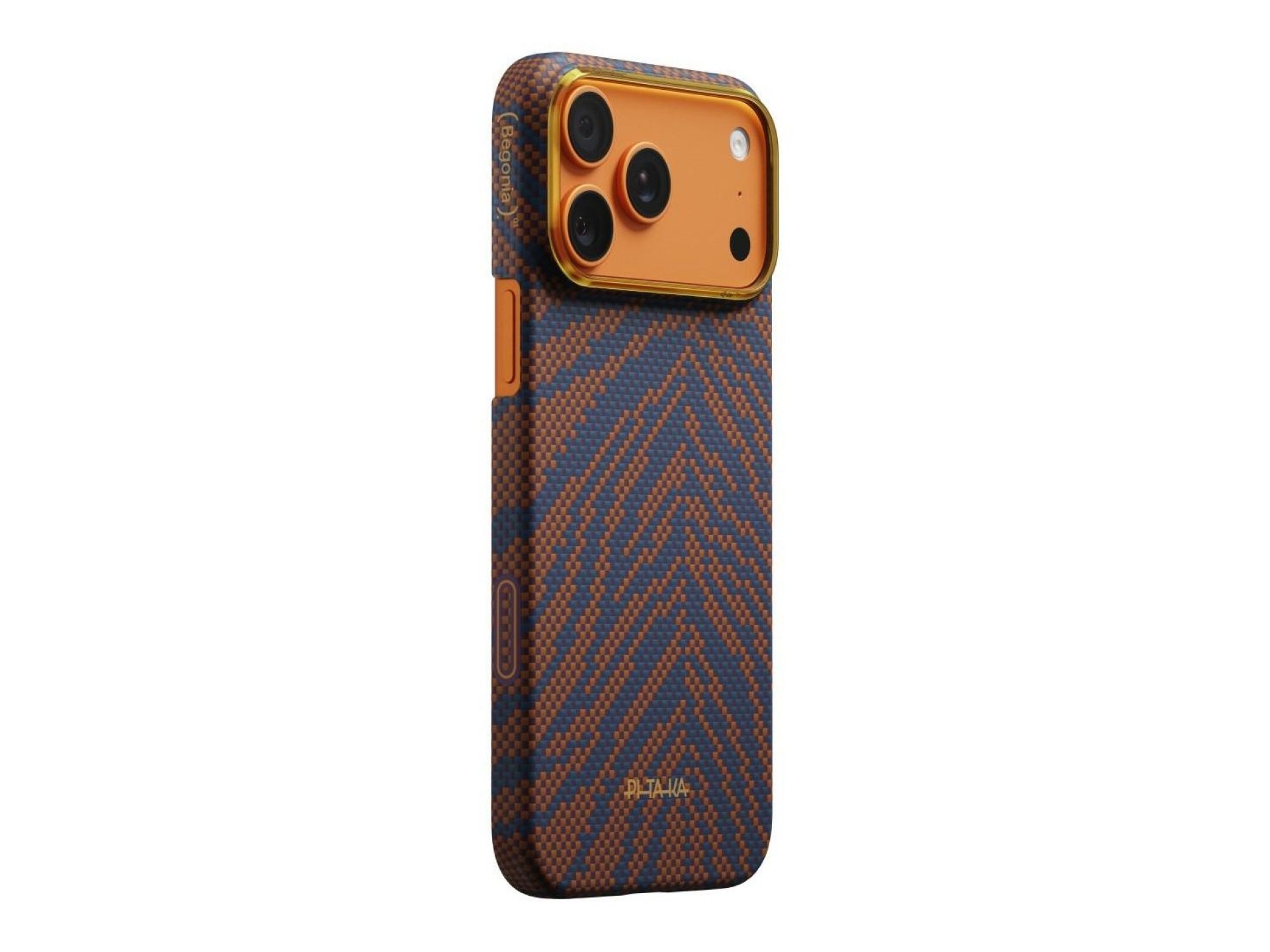 Case PITAKA Edge Case Etui Breath of Veins for iPhone 17 Pro Max burning orange