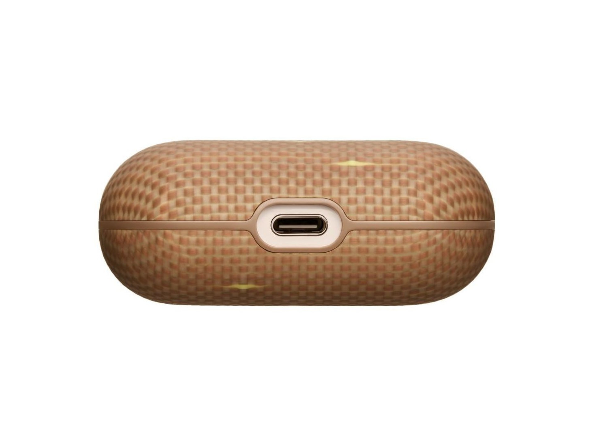 Capa PITAKA em fibra de aramida para AirPods Pro 3 com brilho dourado