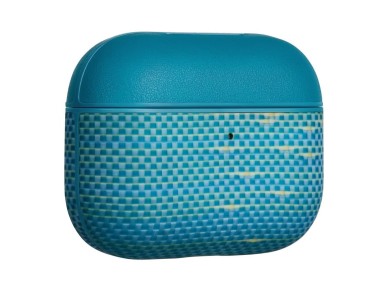 Capa PITAKA Fibra de Aramida para AirPods Pro 3 azul l�cido