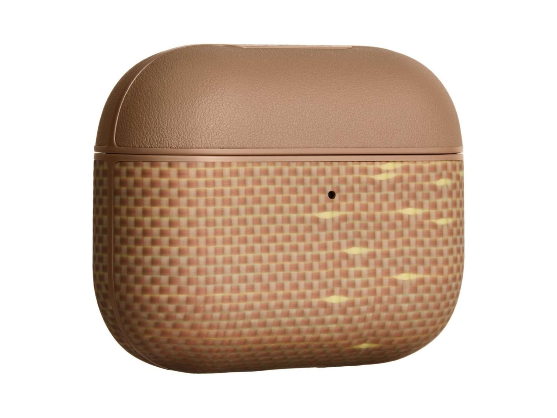 Capa PITAKA em fibra de aramida para AirPods Pro 3 com brilho dourado
