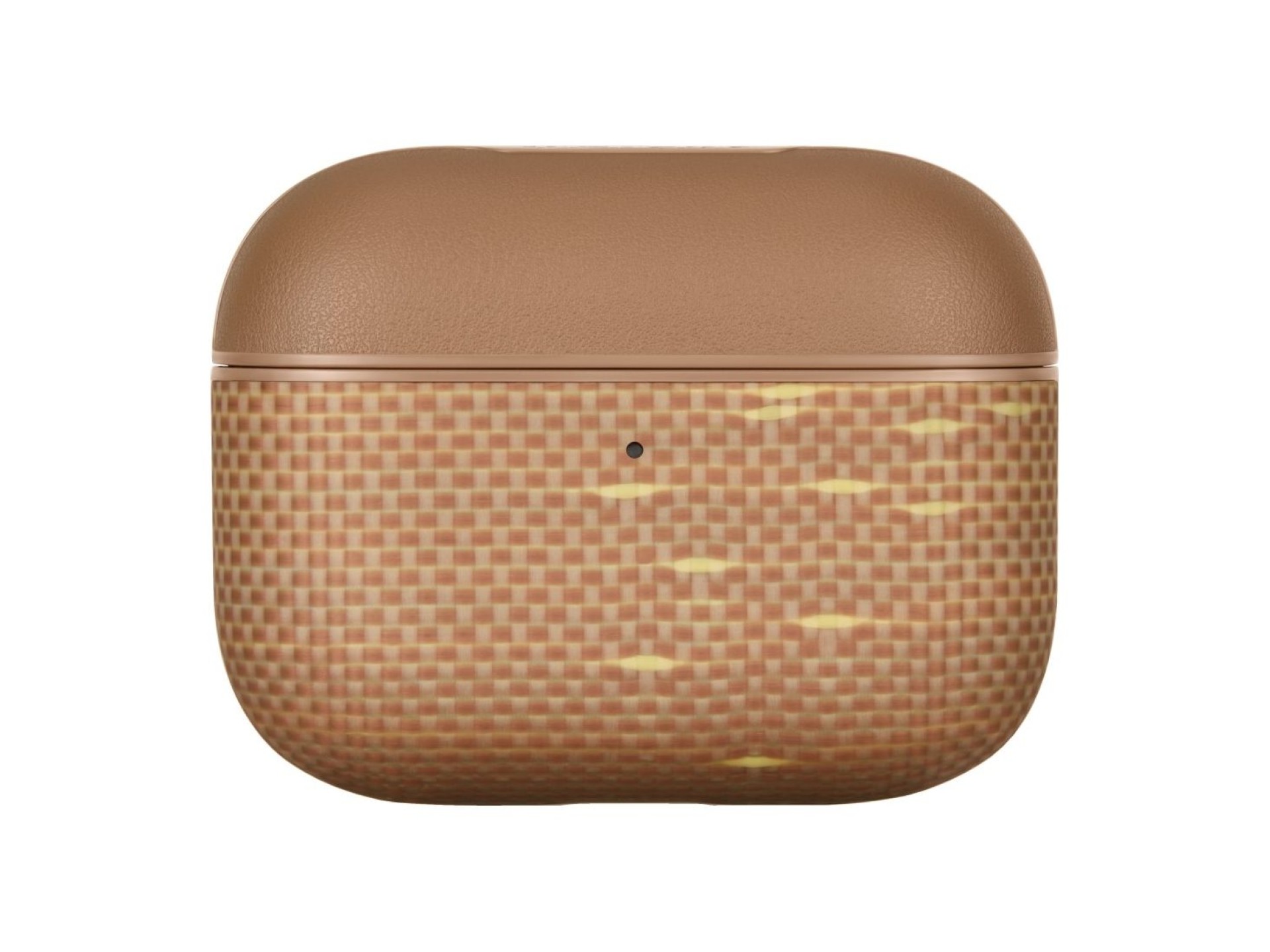 Capa PITAKA em fibra de aramida para AirPods Pro 3 com brilho dourado