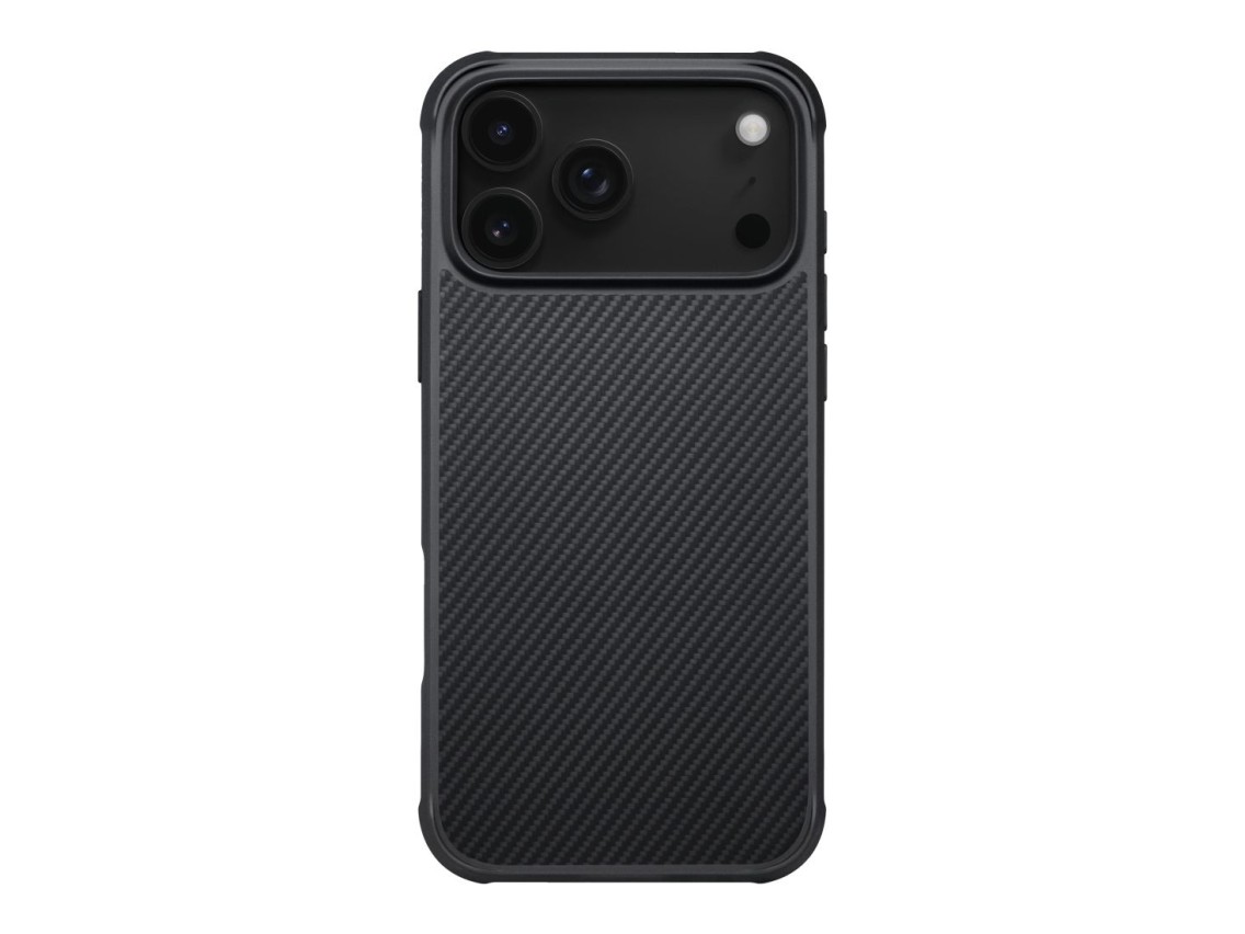 Capa PITAKA Aramid ProGuard para iPhone 17 Pro preta e cinza