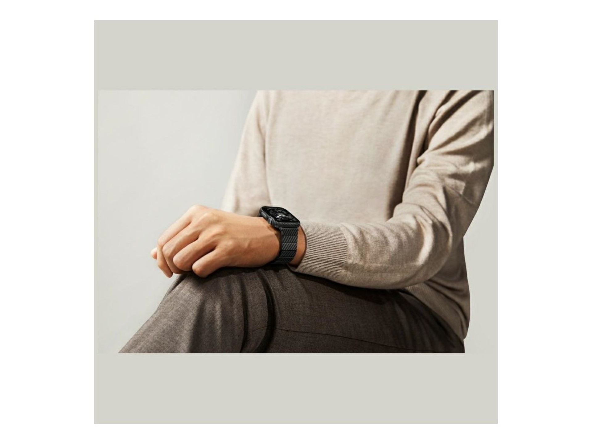 Funda PITAKA Air para Apple Watch 10/11 (42 mm) negra y gris