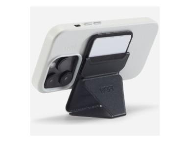 Carteira magn�tica e suporte para celular Moft Movas Snap-On MagSafe, preta