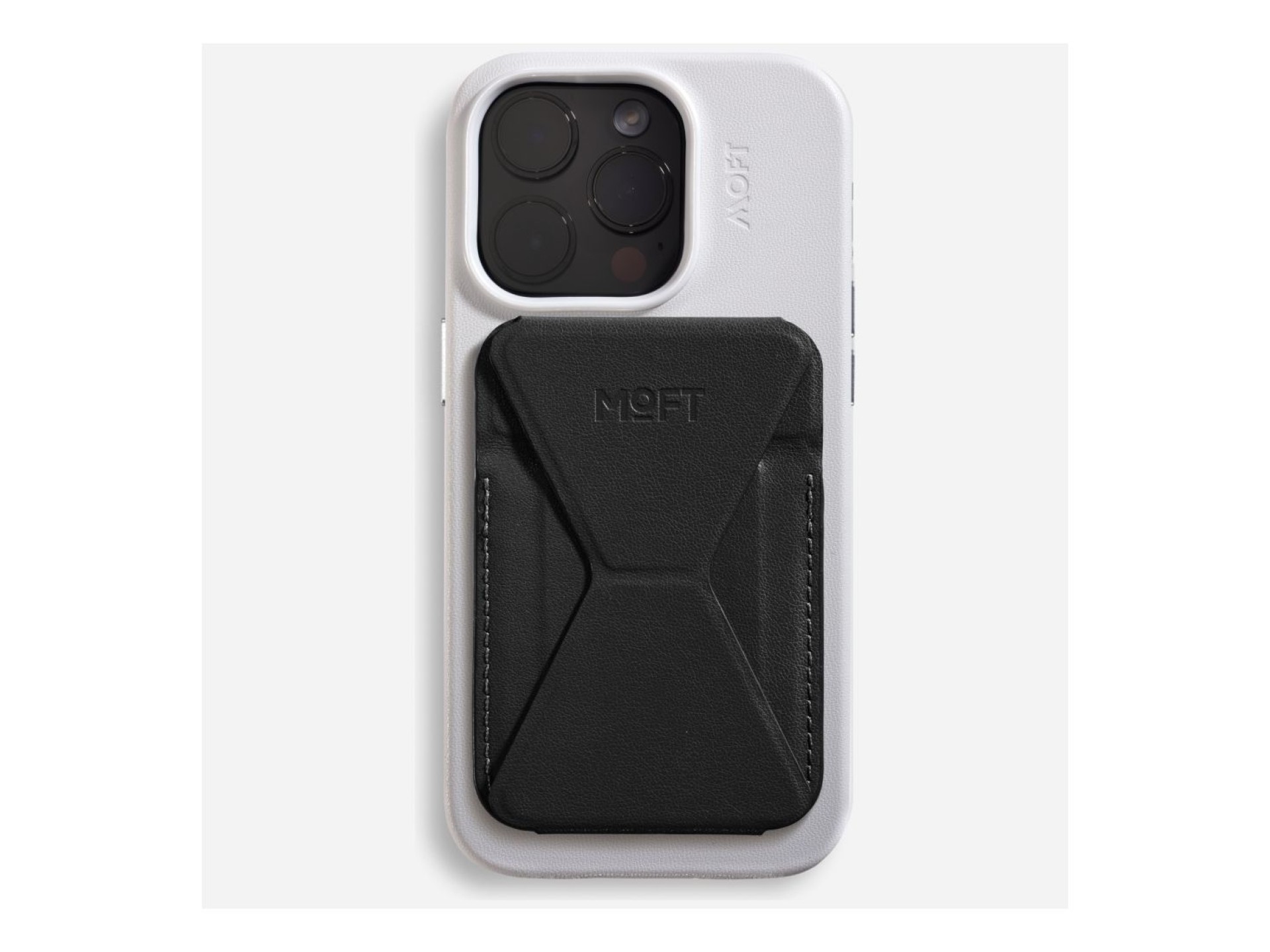 Cartera magnética y soporte para teléfono Moft Movas Snap-On MagSafe negra