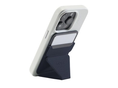 Moft Movas Snap-On MagSafe Magnetic Wallet and Phone Stand navy blue
