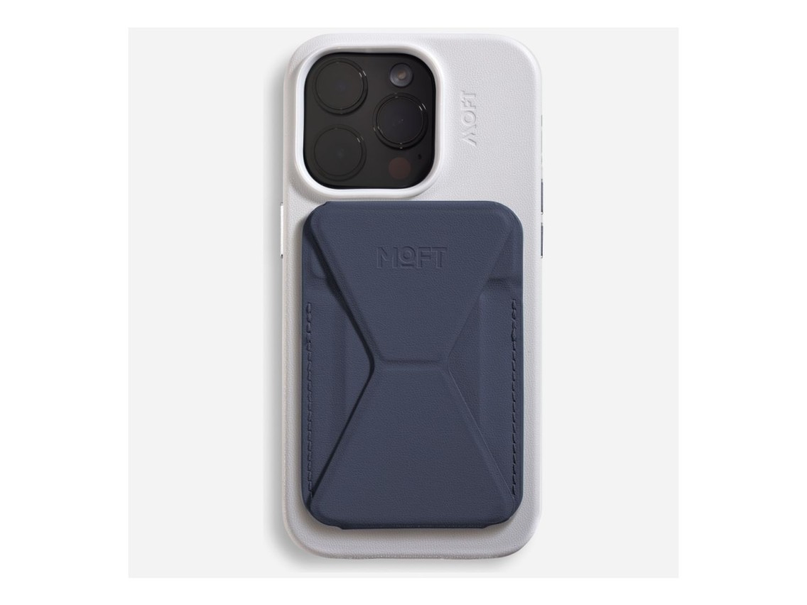 Moft Movas Snap-On MagSafe Magnetic Wallet and Phone Stand navy blue