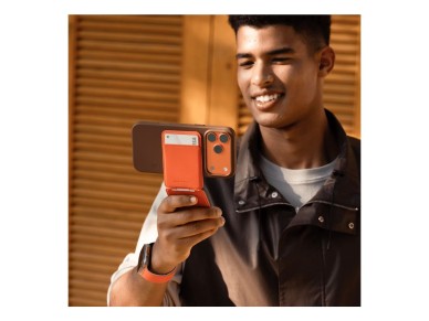 Tr�pode Moft Movas Snap con cartera magn�tica MagSafe y soporte para tel�fono al amanecer