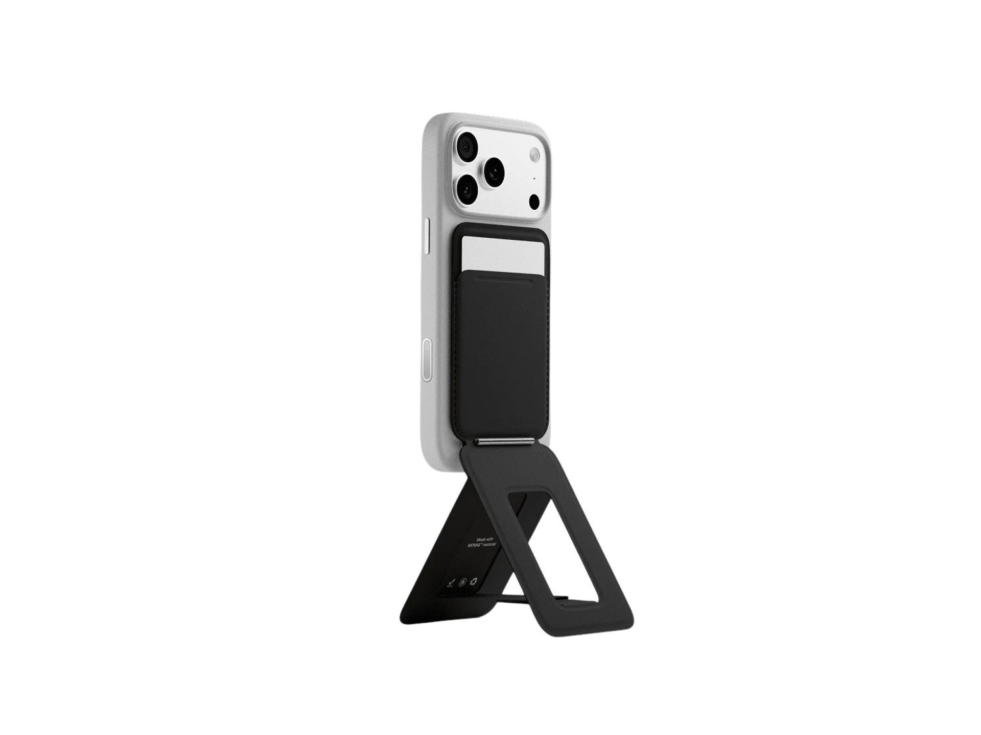 Moft Movas Snap Tripod MagSafe Magnetic Wallet and Phone Stand in misty black