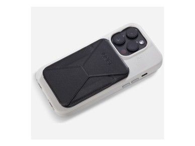 Carteira magn�tica e suporte para celular Moft Movas Snap-On MagSafe, preta