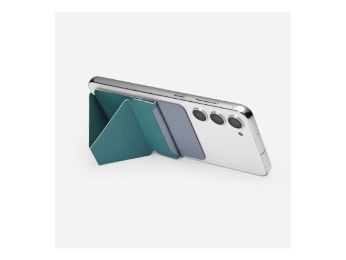 Carteira autoadesiva e suporte para celular Moft X Mini azul escuro