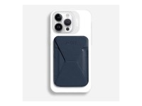 Carteira autoadesiva e suporte para celular Moft X Mini azul escuro