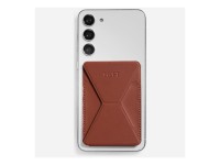 Carteira autoadesiva e suporte para celular Moft Movas marrom