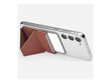 Cartera y soporte para tel�fono autoadhesivo Moft Movas, color marr�n.
