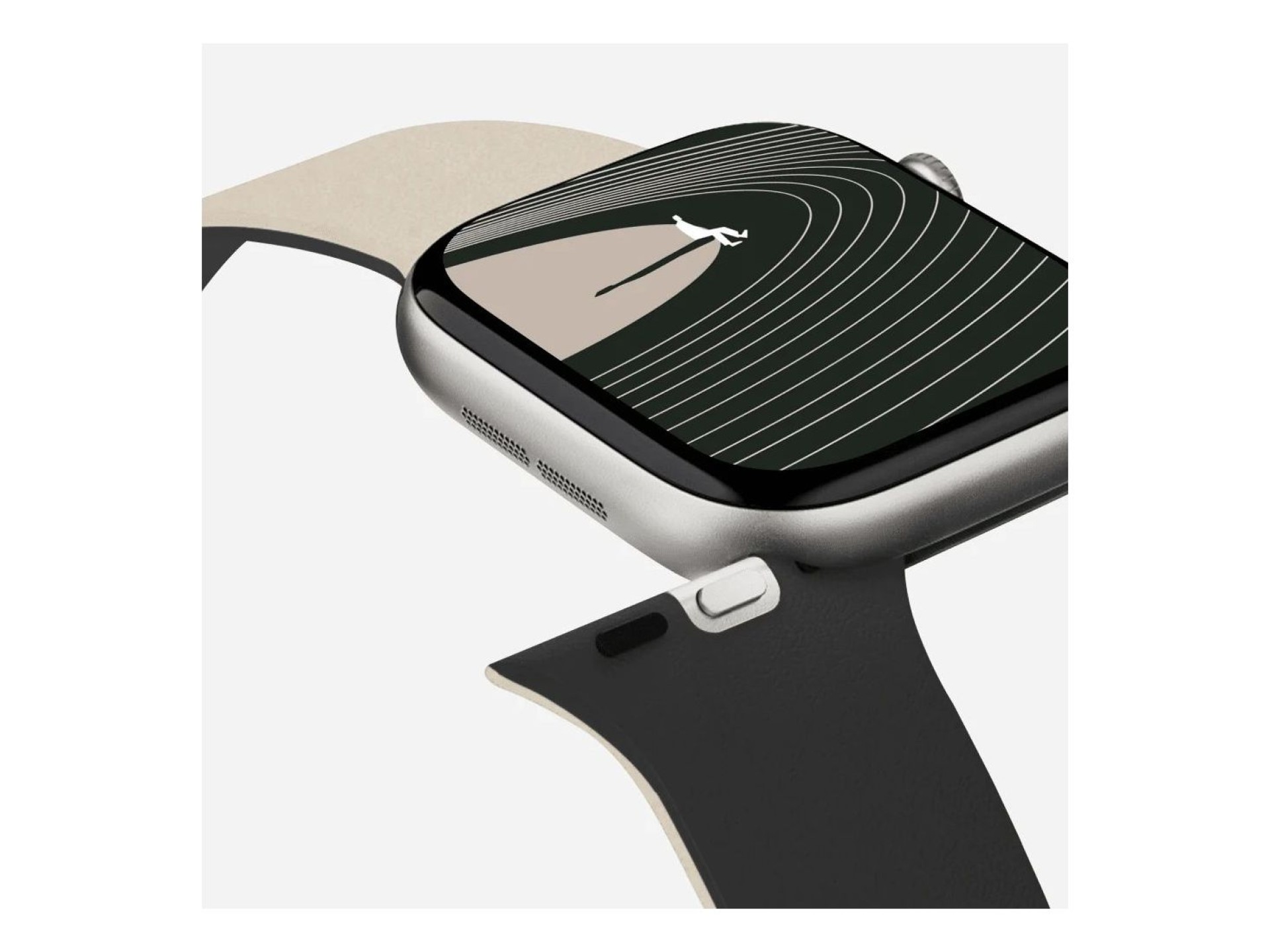 Correa Moft Snap Duo para Apple Watch 1-5/6/7/8/9/10/11/SE/SE 2/SE 3 (38/40/41/42 mm) blanco/negro