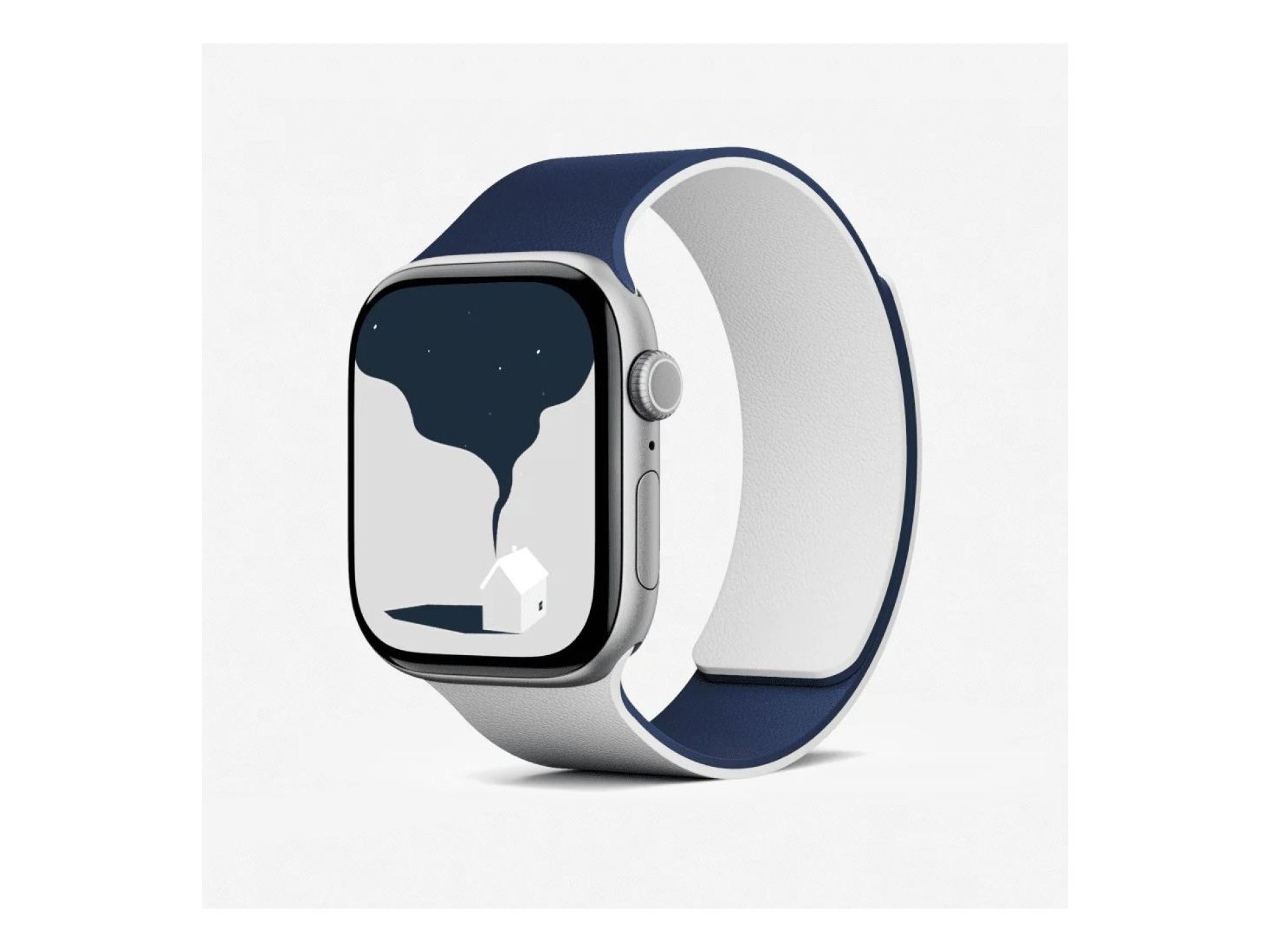 Pulseira Moft Snap Duo para Apple Watch 1-5/6/7/8/9/10/11/SE/SE 2/SE 3 (38/40/41/42 mm) azul marinho