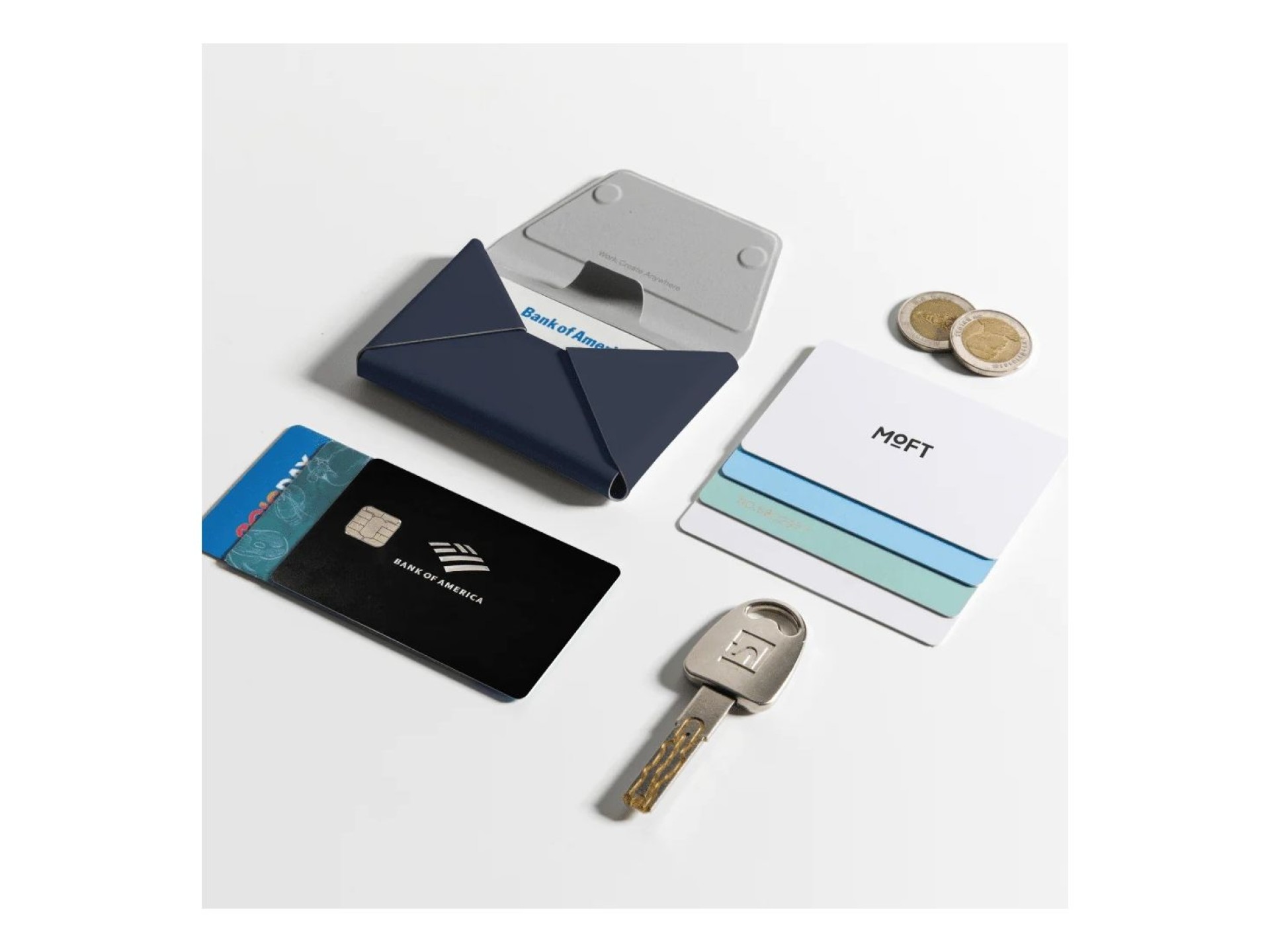 Cartera magnética Moft Agile Travel MagSafe para trípode en azul marino