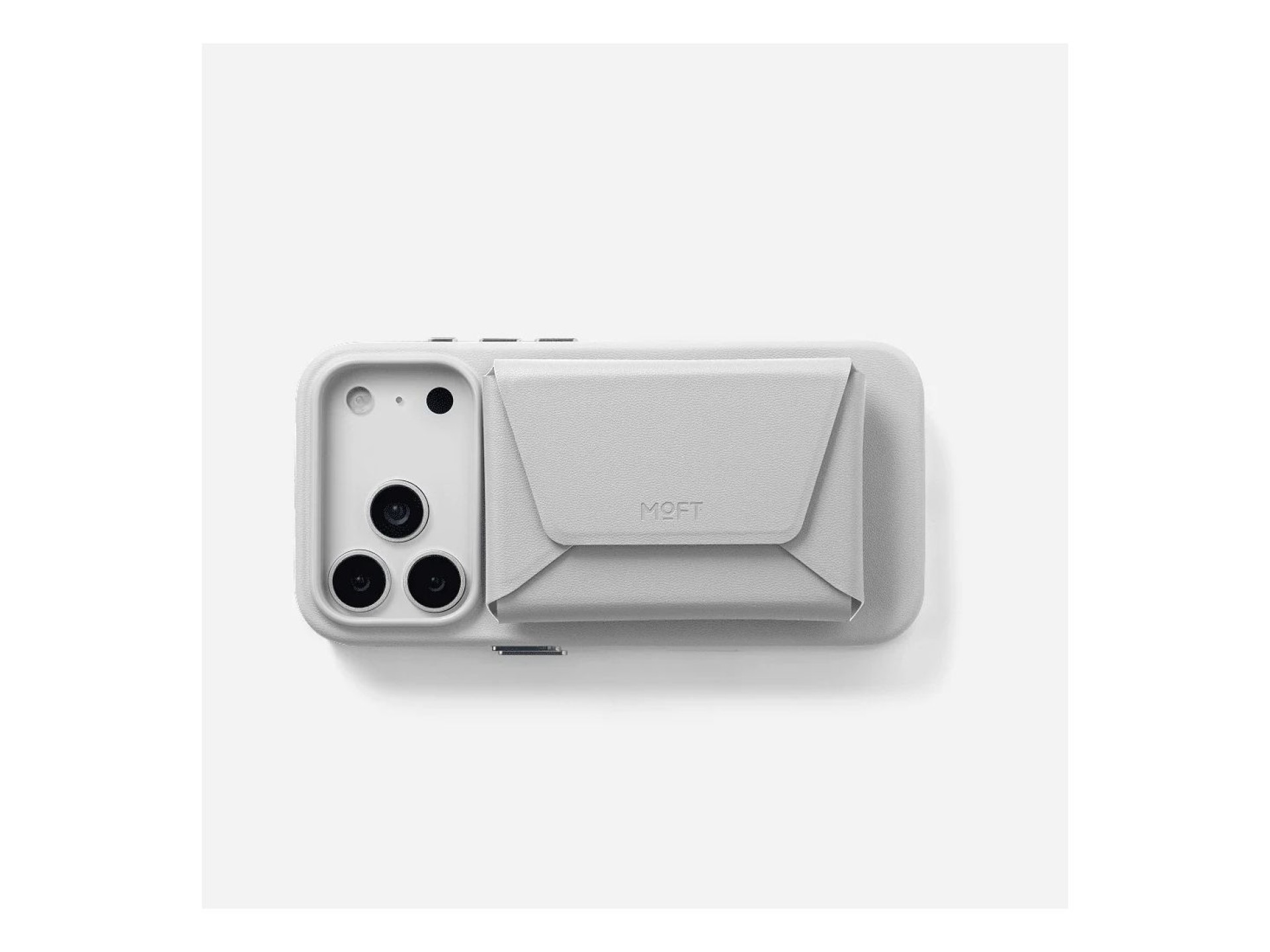 Carteira magnética Moft Agile Travel MagSafe para tripé na cor Misty Cove.