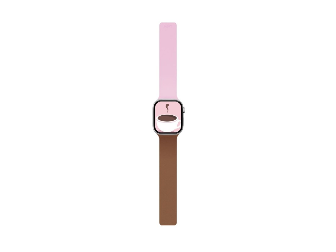 Pulseira Moft Snap Duo para Apple Watch 1-5/6/7/8/9/10/11/SE/SE 2/SE 3 (38/40/41/42 mm) rosa/marrom